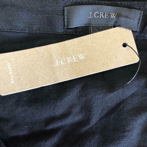 J.Crew linen wrap dress black J4732 - Picture 6 of 6